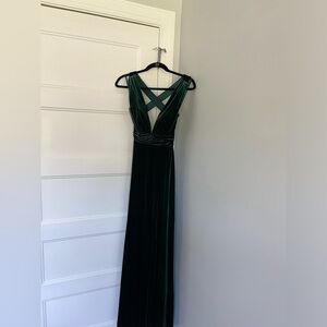 Revelry green bridesmaid dress